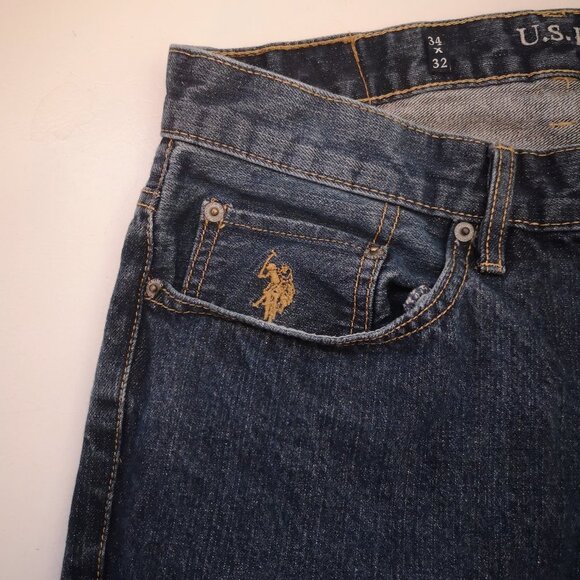 U.S. Polo Assn. Denim Co. Men's Medium Wash Size 34/32 Blue Jeans - Picture 6 of 15